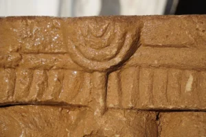 Capital Stone. Credit: Shai Halevi, Israel Antiquities Authority